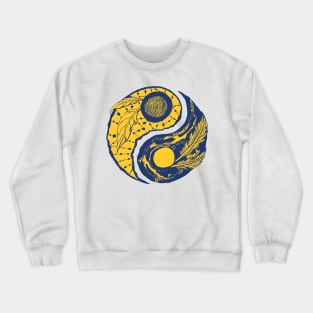 Navy Gold Yin Yang Crewneck Sweatshirt